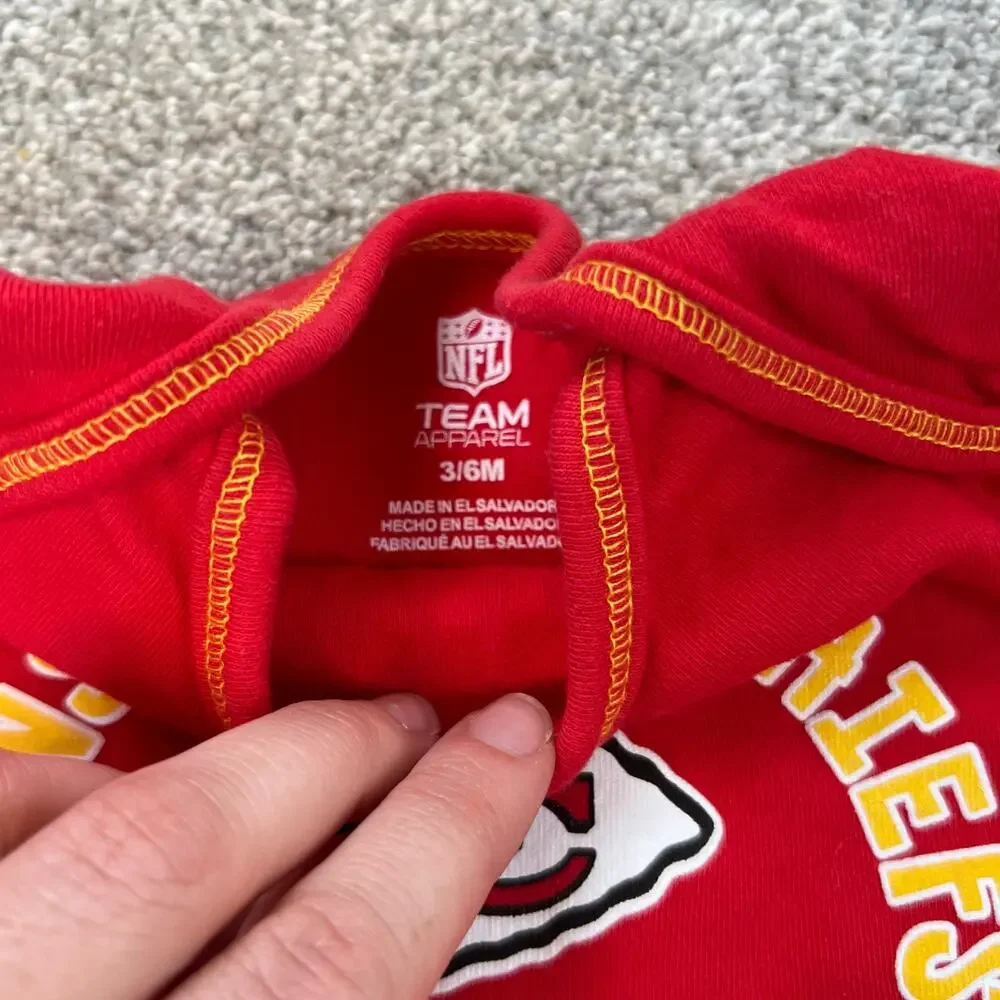 Kansas City Chiefs Football NFL Team Apparel Baby One-Piece Bundle (3-6M)